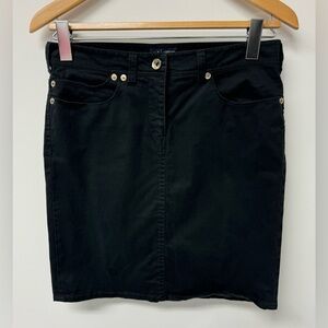 Armani Jeans‎ Vintage Mid Length Black Skirt, Size 6